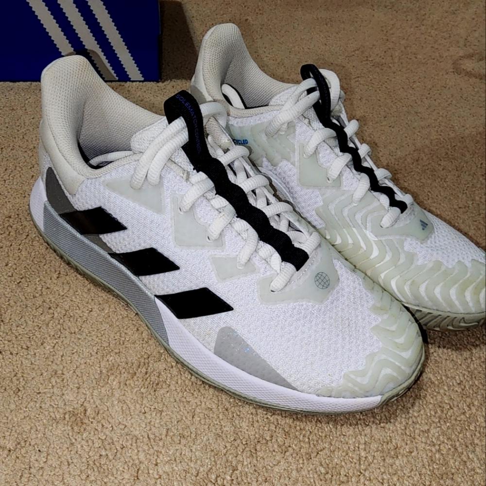 ADIDAS Women Black and White Adidas Tennis Shoes